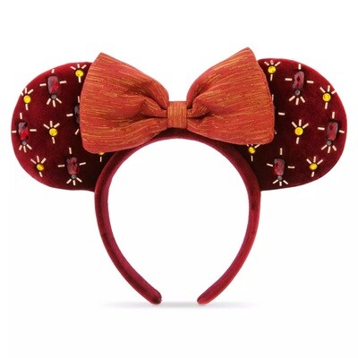 Minnie Mouse Christmas Cranberry Red Ears Headband