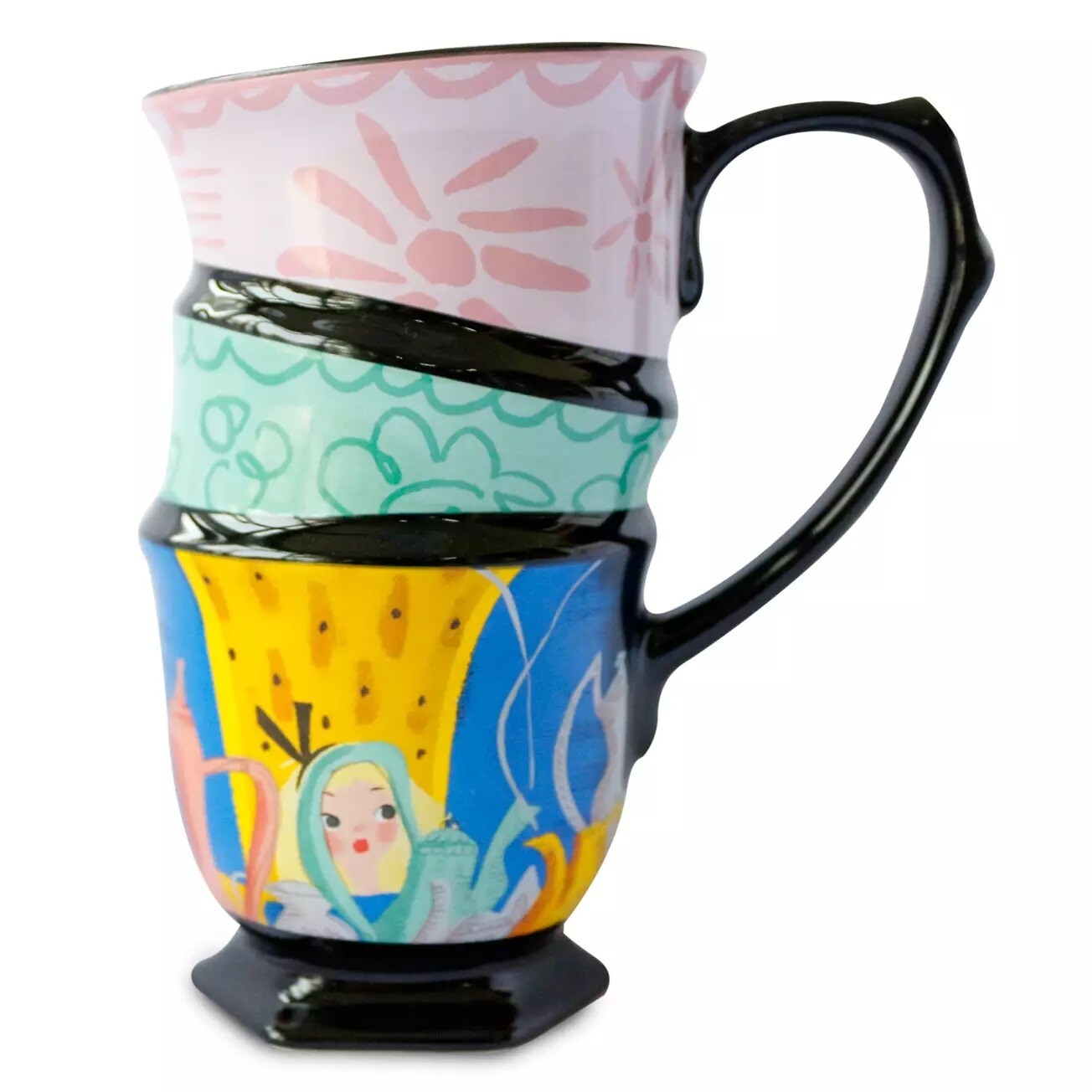 Alice in Wonderland 70th Anniversary Stacked Mug by Mary Blair