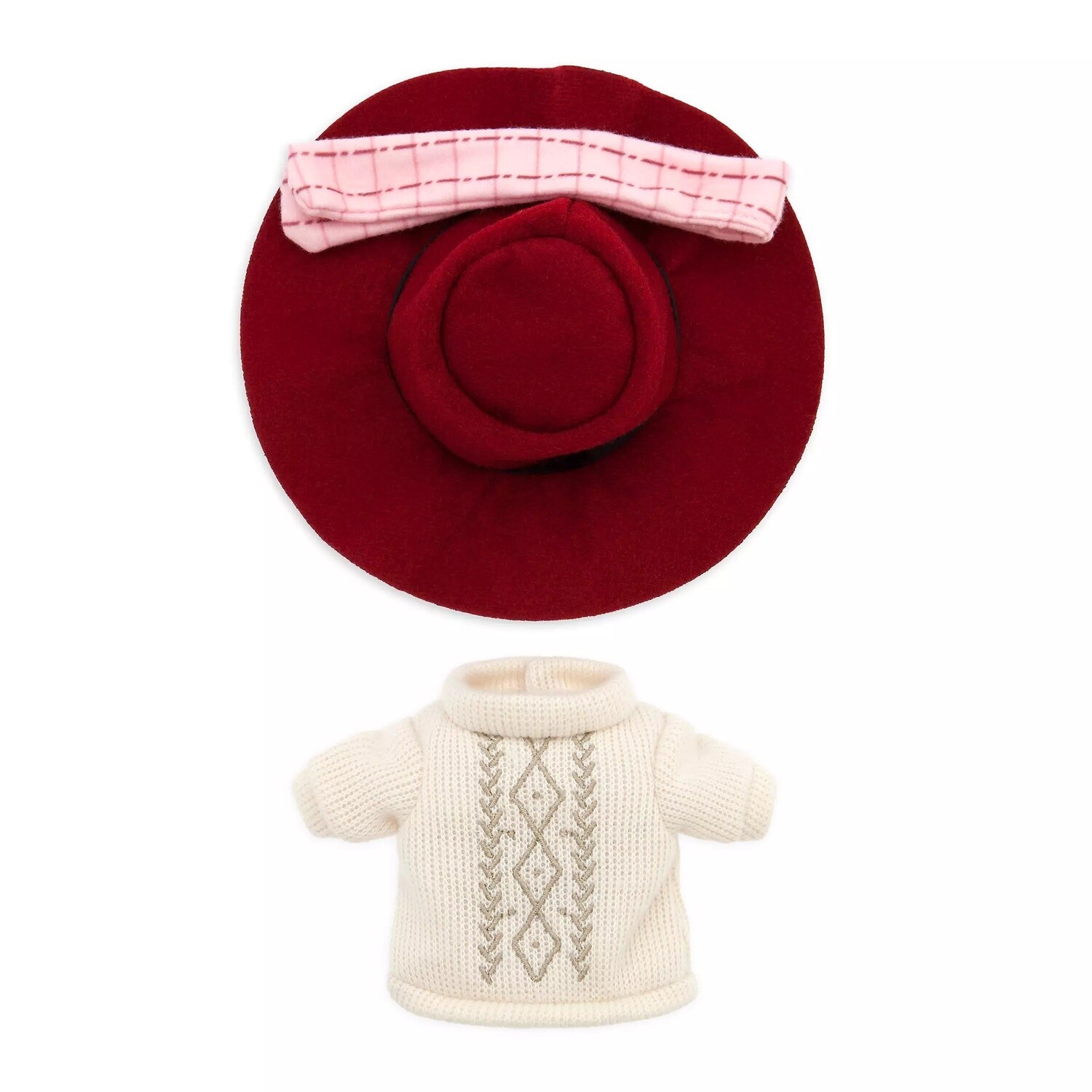 nuiMOs Outfit - Sweater Dress With Plaid Scarf and Hat Set