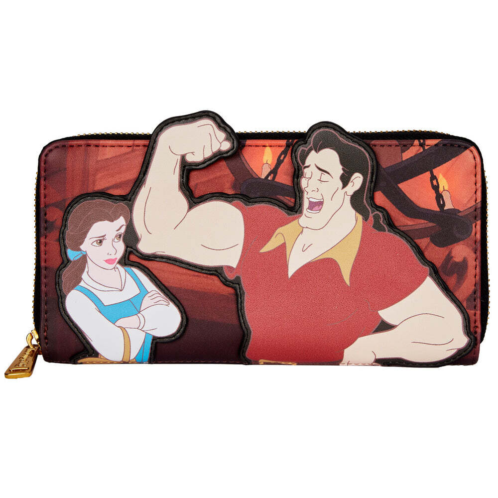 Loungefly Beauty and the Beast - Gaston Villains Scene Zip Around Wallet Purse