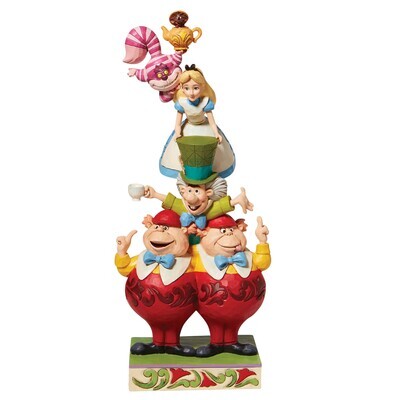 Disney Traditions by Jim Shore - Alice in Wonderland Stacked - We're All Mad Here