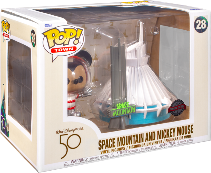 Funko Walt Disney World: 50th Anniversary - Mickey Mouse with Space Mountain Pop! Town Vinyl Figure
