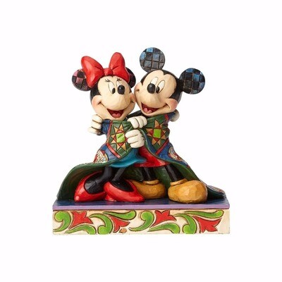 Disney Traditions by Jim Shore - Mickey and Minnie Wrapped in Quilt - Warm Wishes