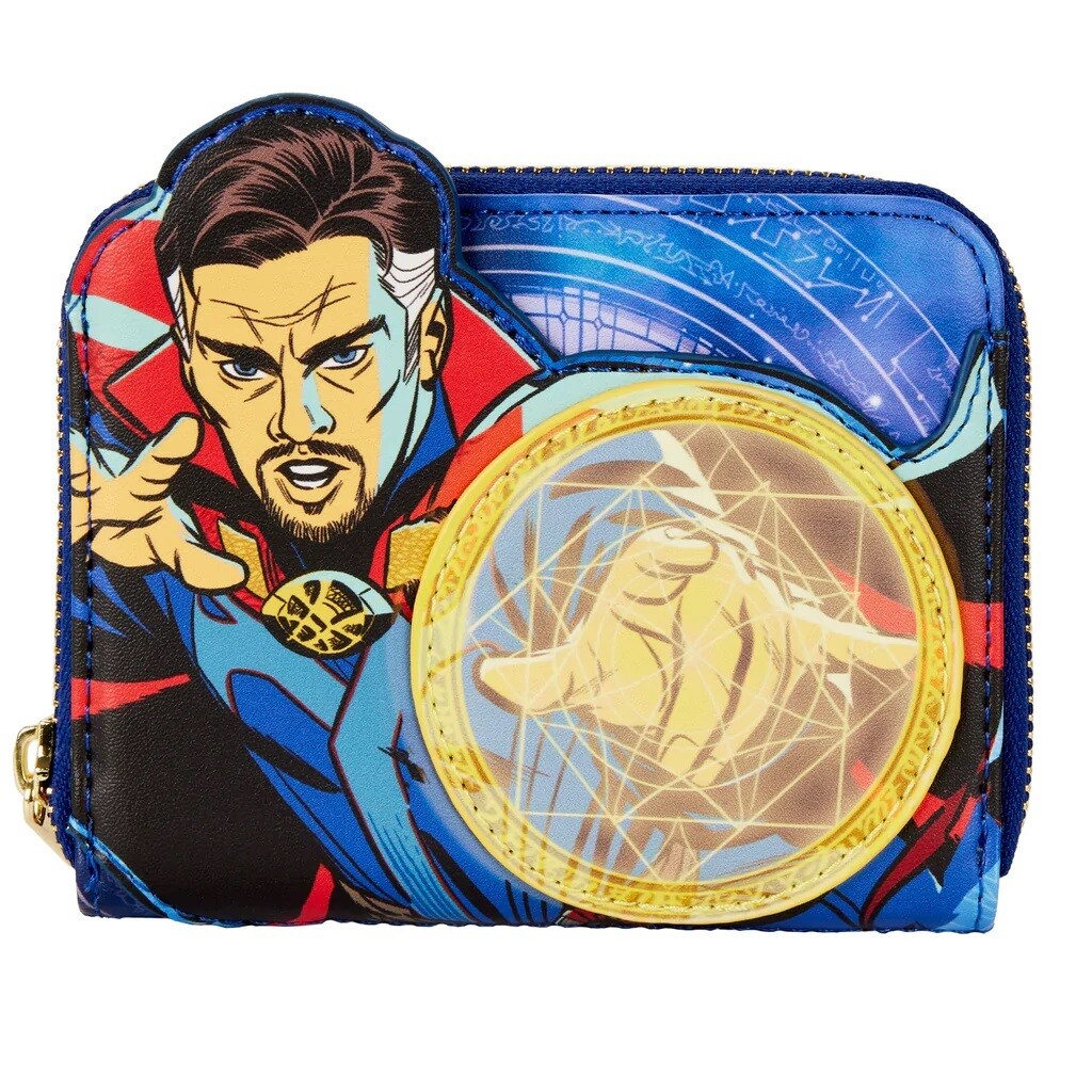 Loungefly Doctor Strange in the Multiverse of Madness Glow in the Dark Zip Around Purse