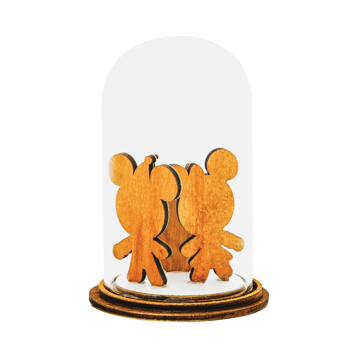 Enchanting Disney - Mickey &amp; Minnie Gingerbread in Dome with Snowman - Making Friends