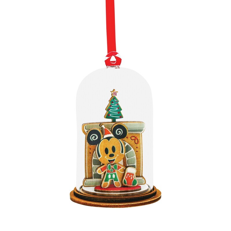 Enchanting Disney - Mickey with Fireplace - Santa, Please Call Here Hanging Ornament