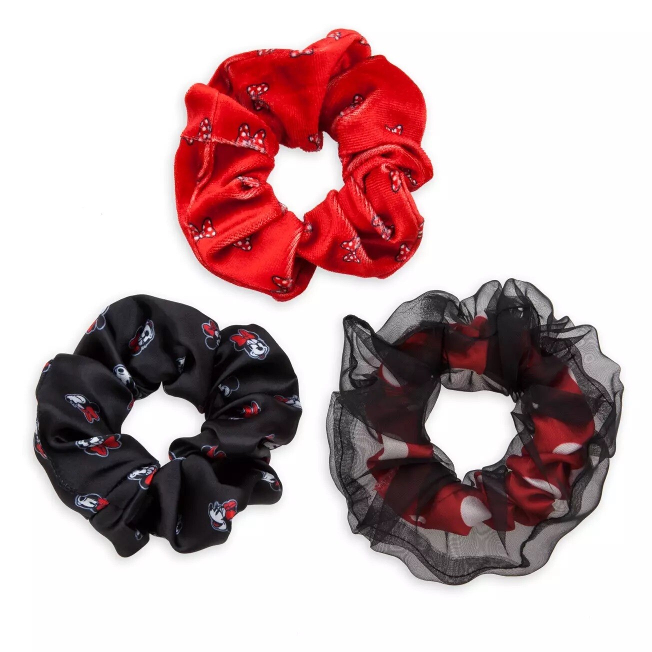 Minnie Mouse Hair Scrunchie Set