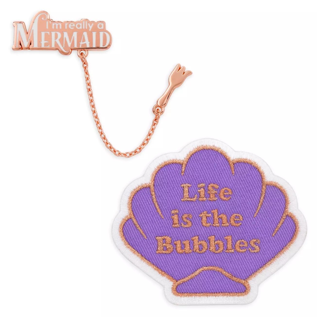 The Little Mermaid Flair Pin and Patch Flair Set