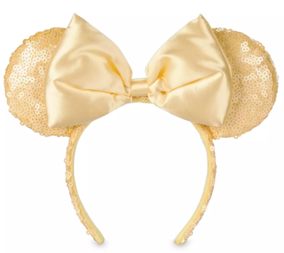 Minnie Mouse Yellow Sequin Ears Headband
