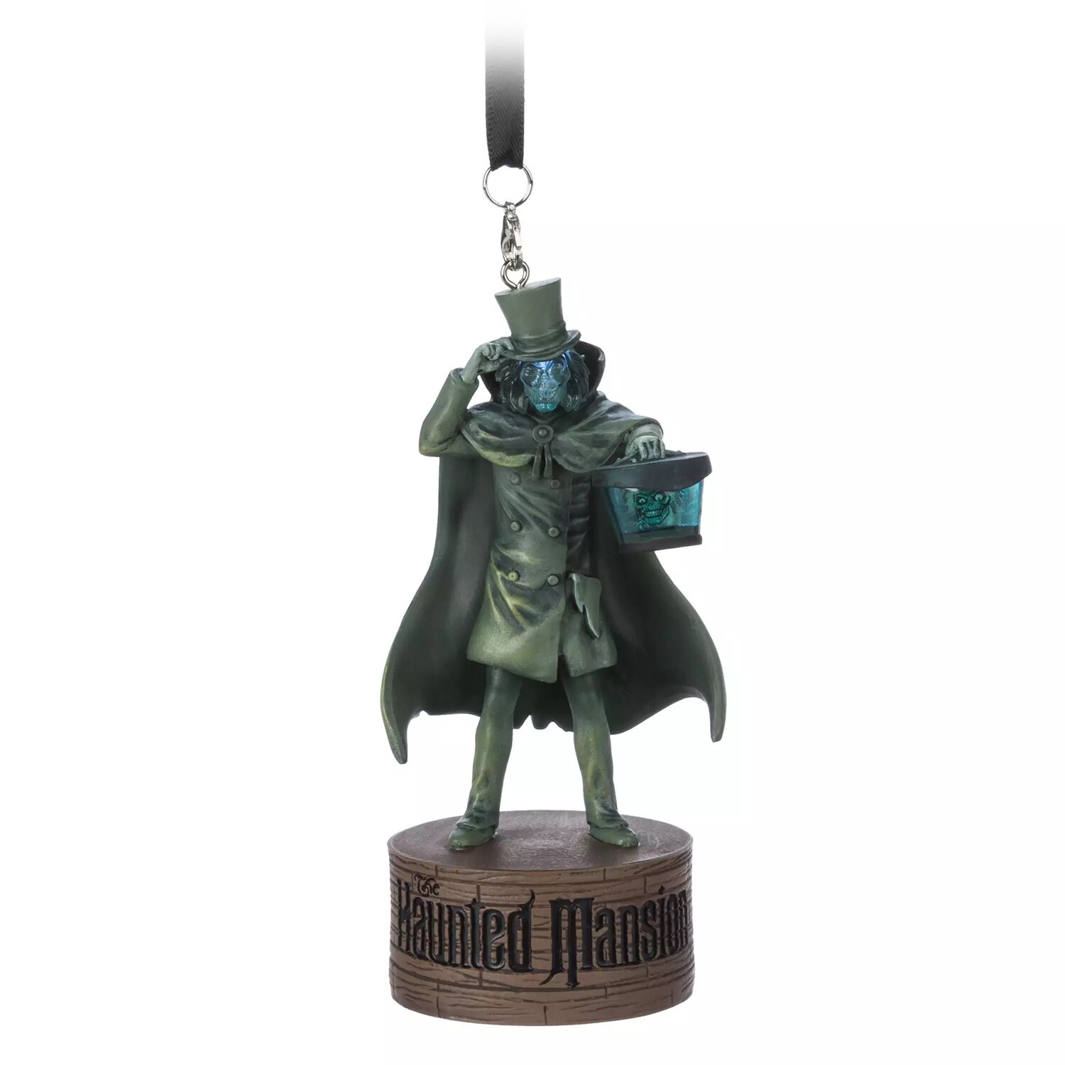 The Haunted Mansion Hatbox Ghost Light-Up Living Magic Sketchbook Ornament