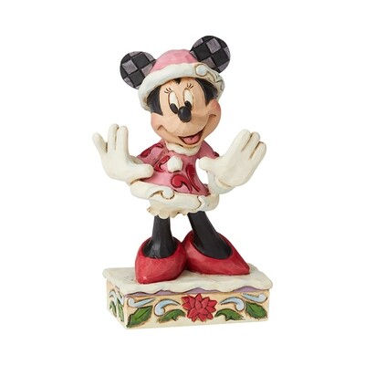 Disney Traditions by Jim Shore -  Minnie Mouse Christmas - Festive Fashionista