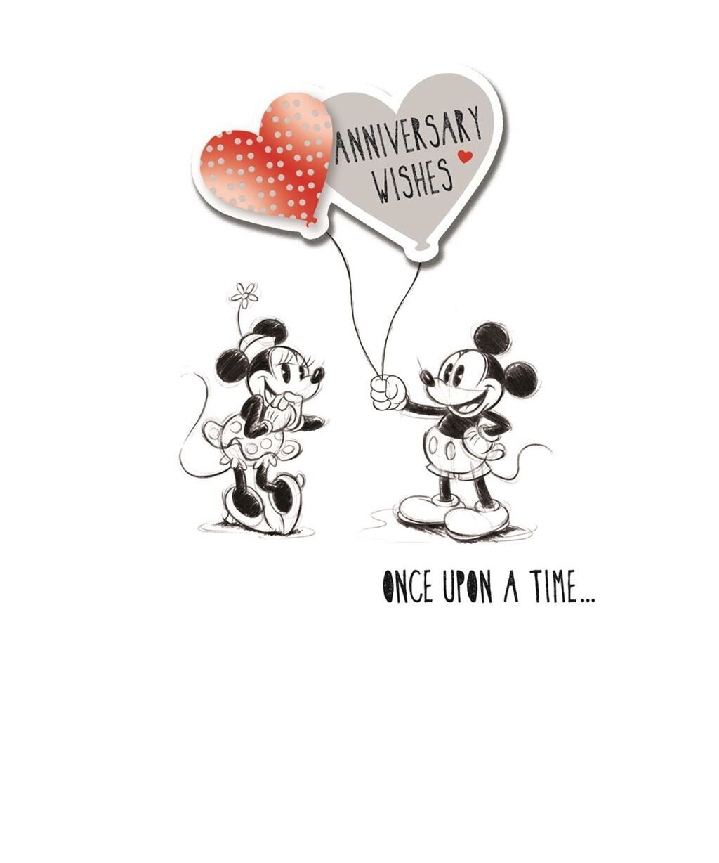 Classic Mickey and Minnie Anniversary Card