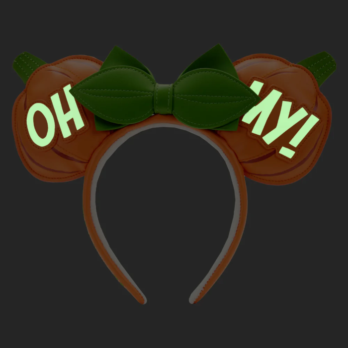 Loungefly Minnie Mouse Glow in the Dark Pumpkin Oh My Ears Headband