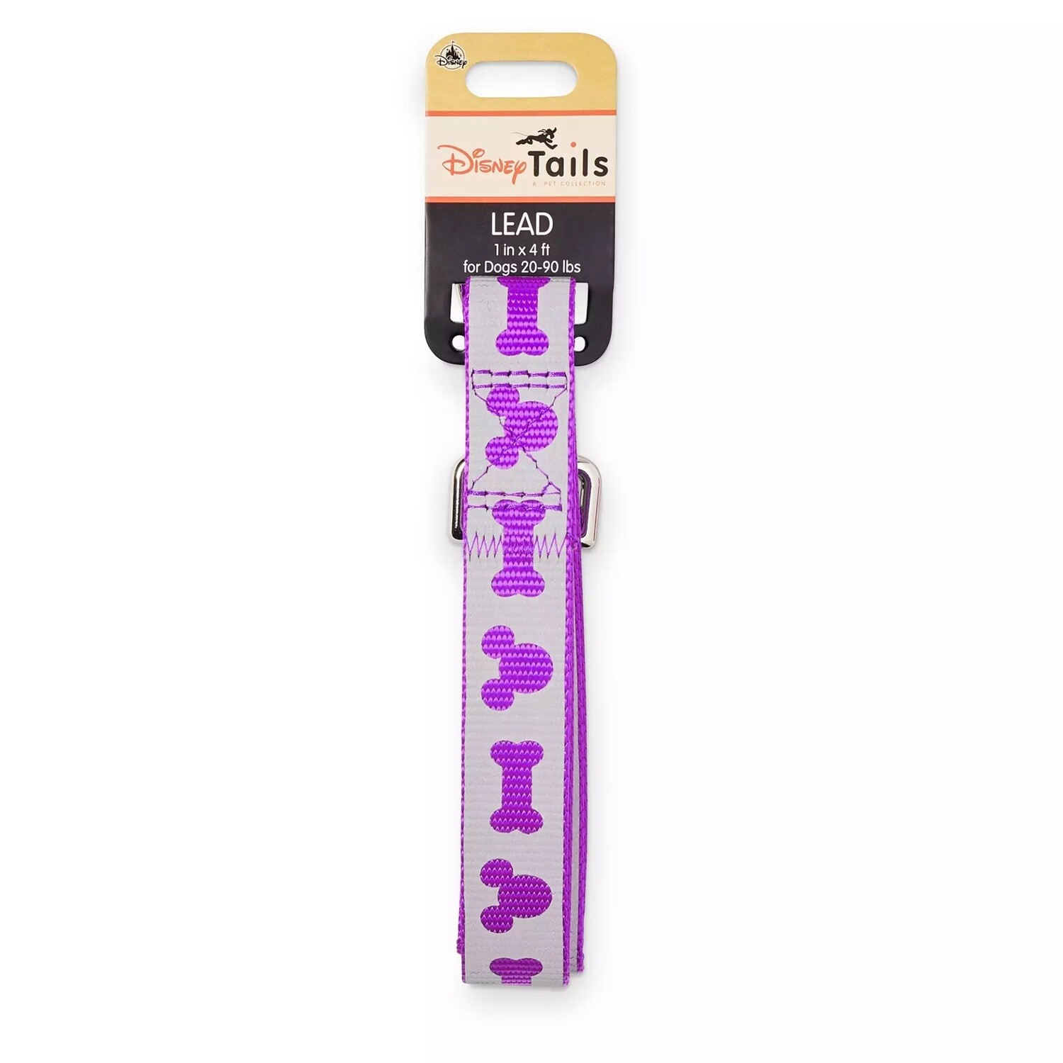 Disney Tails Mickey Mouse Reflective Purple Pet Lead - Medium
