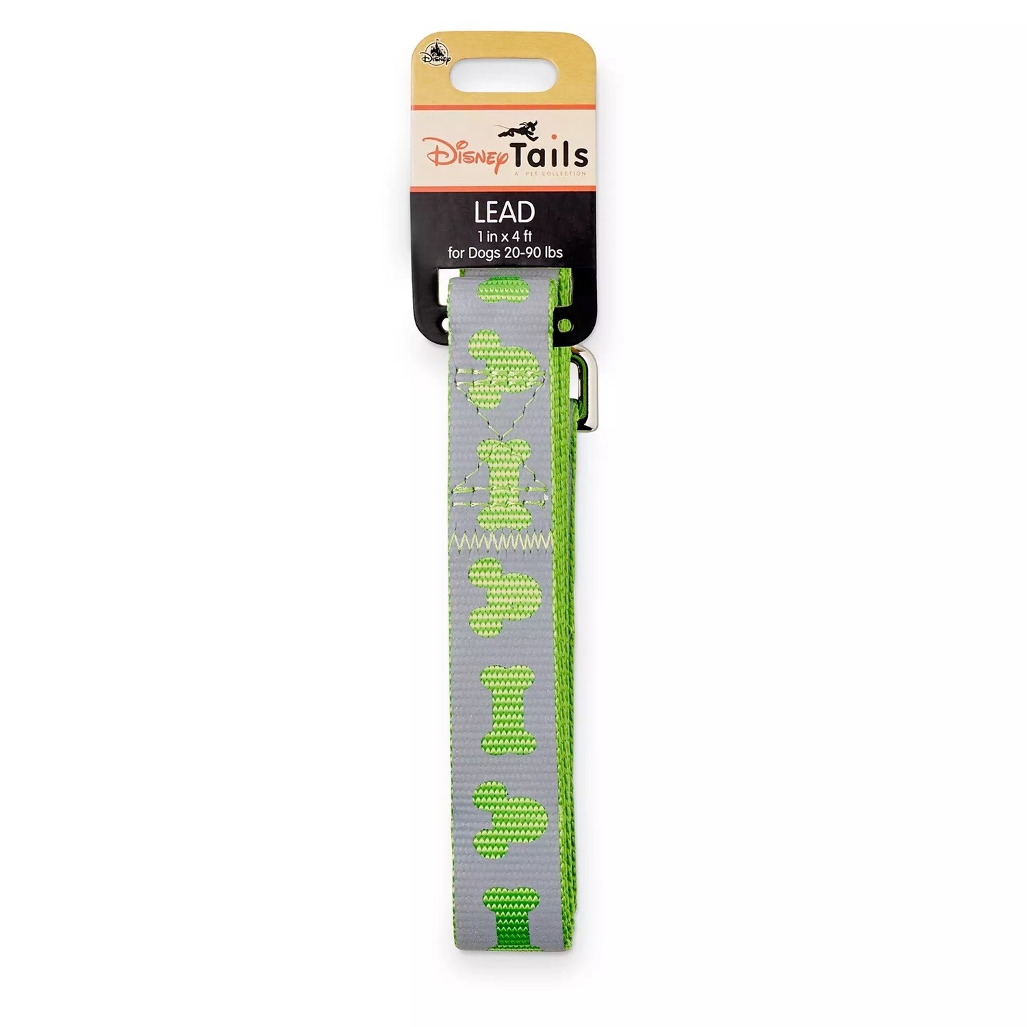 Disney Tails Mickey Mouse Reflective Green Pet Lead - Medium