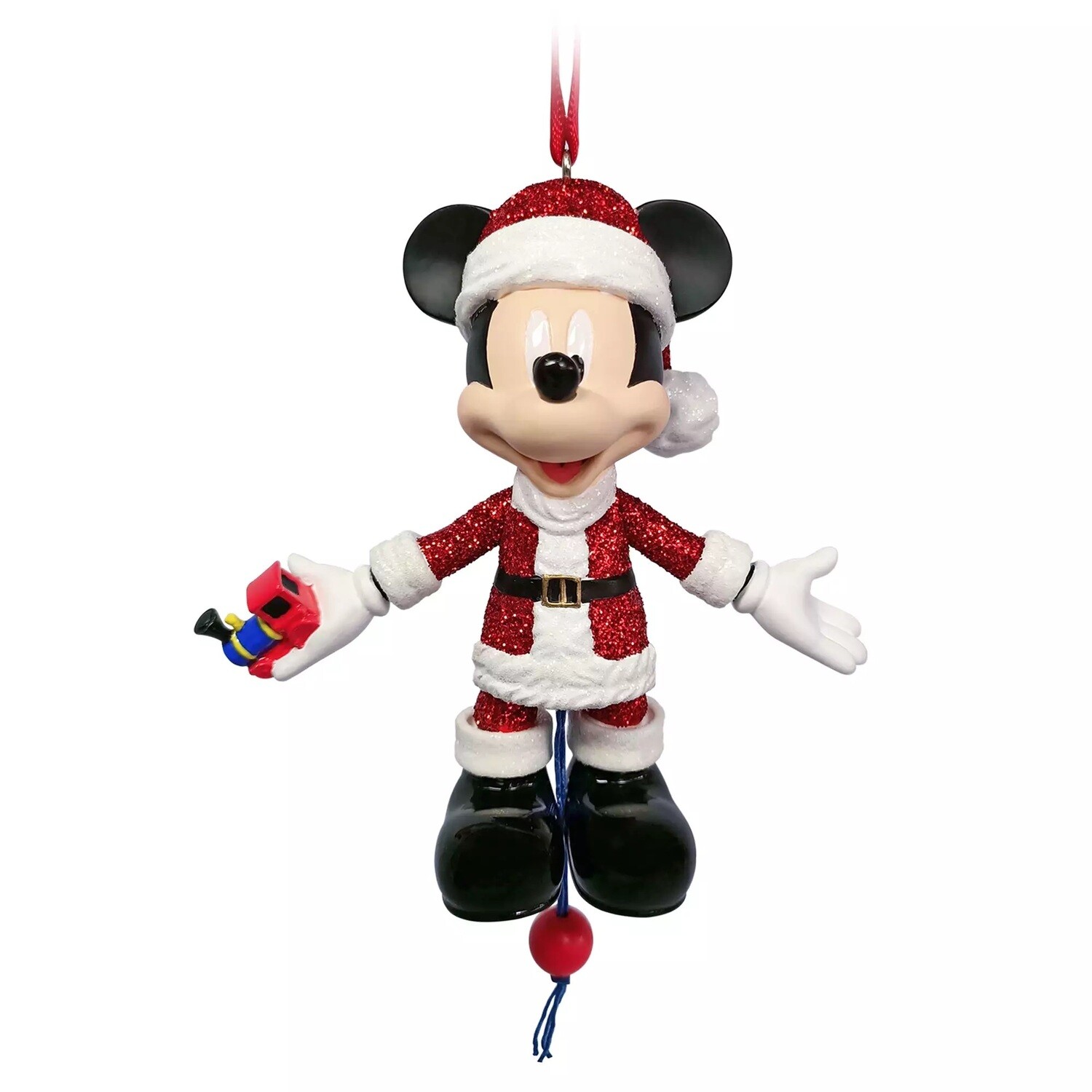 Disney Parks Santa Mickey Articulated Figural Ornament