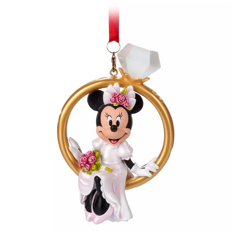 Minnie Mouse Wedding Ring Ornament