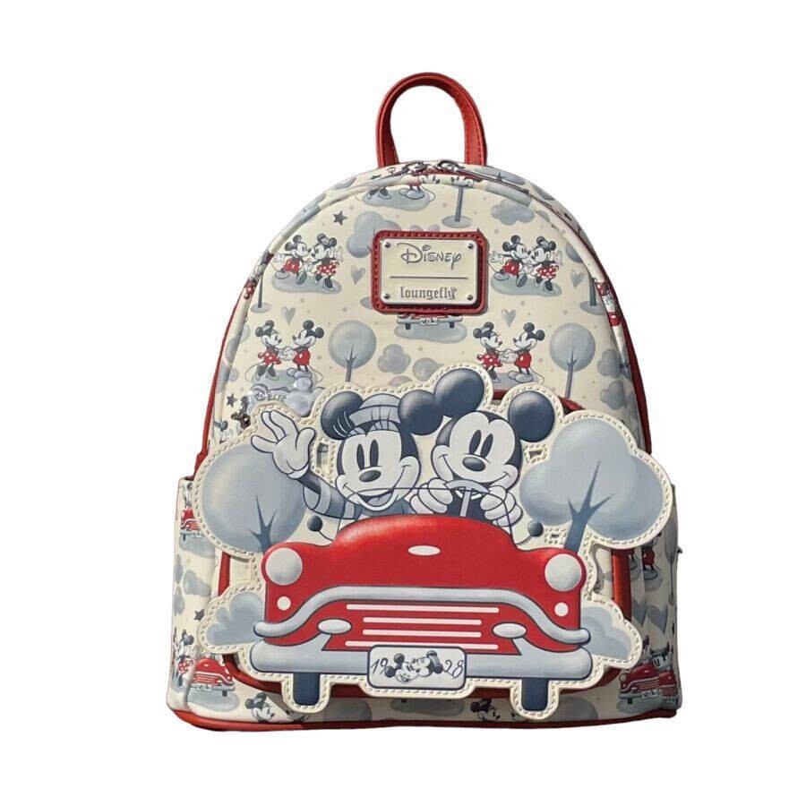 Loungefly Mickey &amp; Minnie Springtime Car US Exclusive Mini Backpack