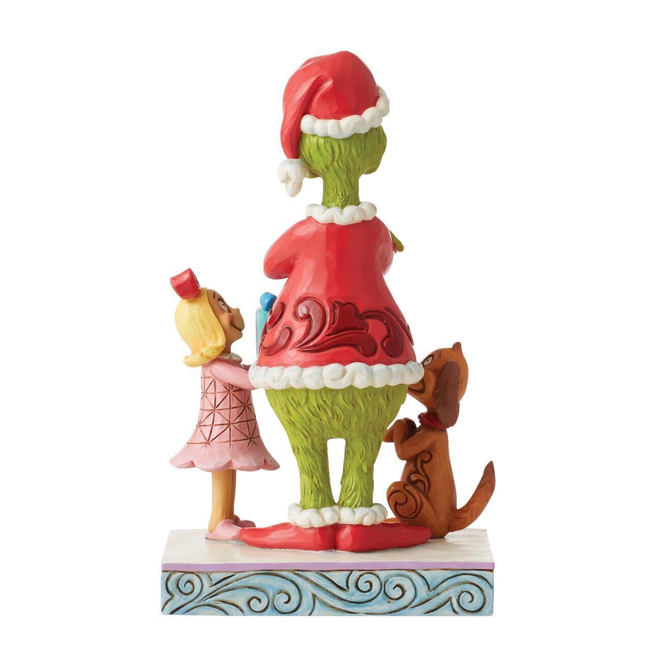 The Grinch by Jim Shore - Max and Cindy Giving Gift to Grinch