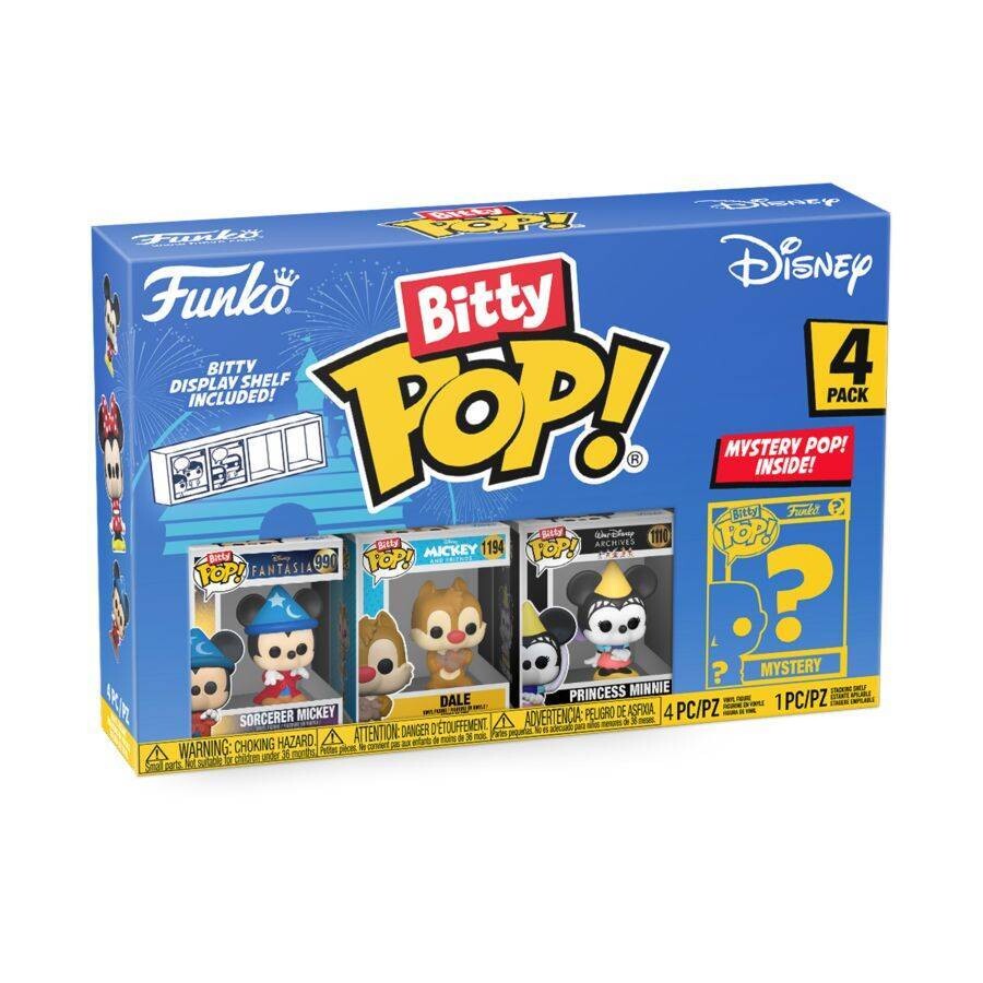 Funko Disney - Sorcerer Mickey &amp; Friends Bitty Pop! 4-Pack