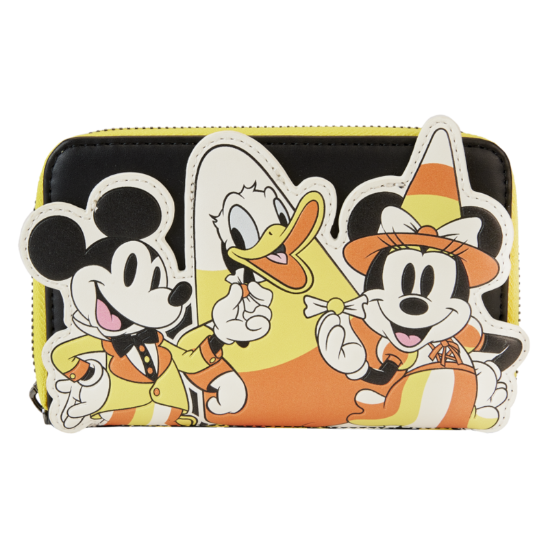 Loungefly Mickey & Friends Candy Corn Zip Around Wallet