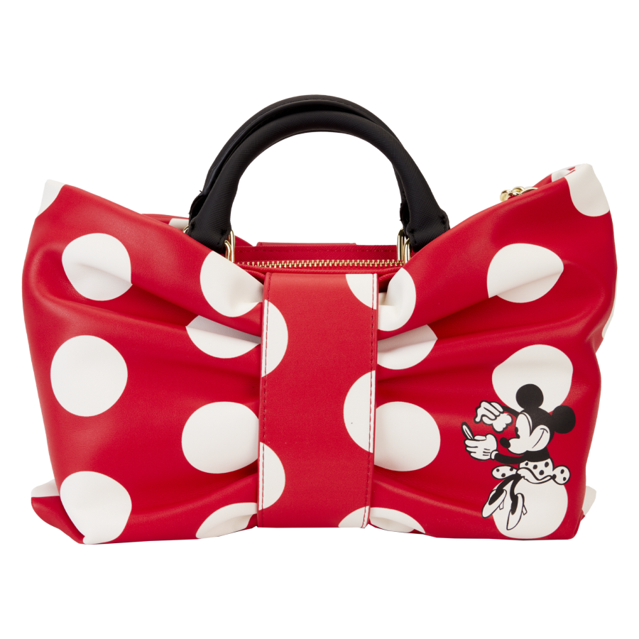 Loungefly Disney -  Minnie Rocks The Dots Figural Bow Crossbody