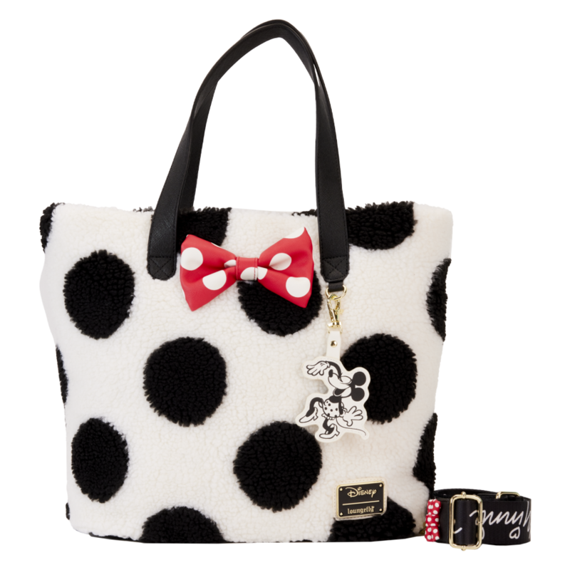 Loungefly Disney - Minnie Rocks The Dots Sherpa Tote Bag