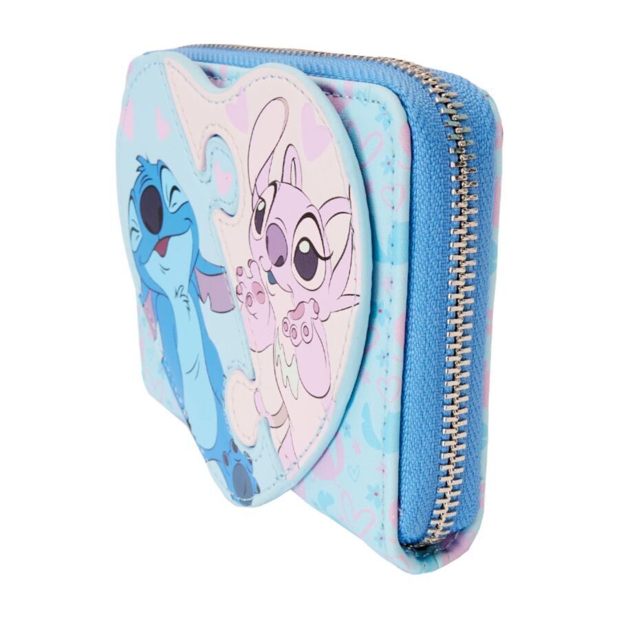 Loungefly Stitch &amp; Angel Puzzle US Exclusive Zip Around Wallet