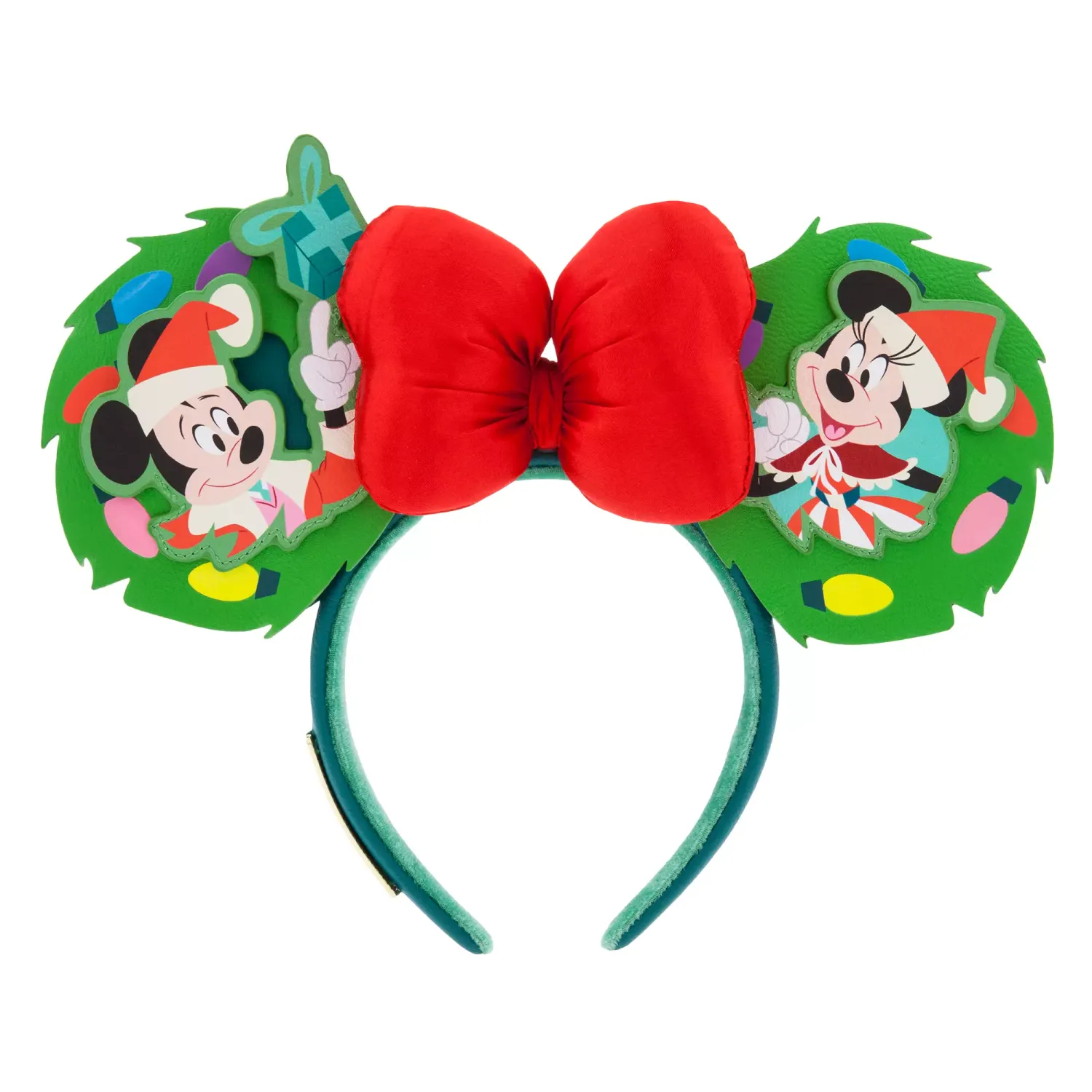 Mickey and Minnie Mouse Loungefly Glow-in-the-Dark Holiday Ears Headband