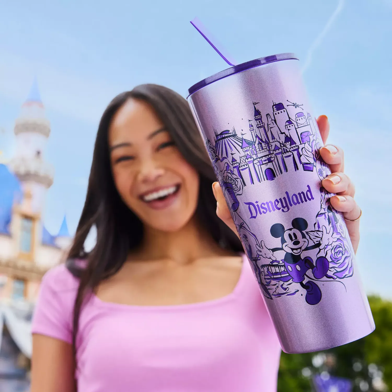 Disneyland Stainless Steel Starbucks Tumbler with Straw