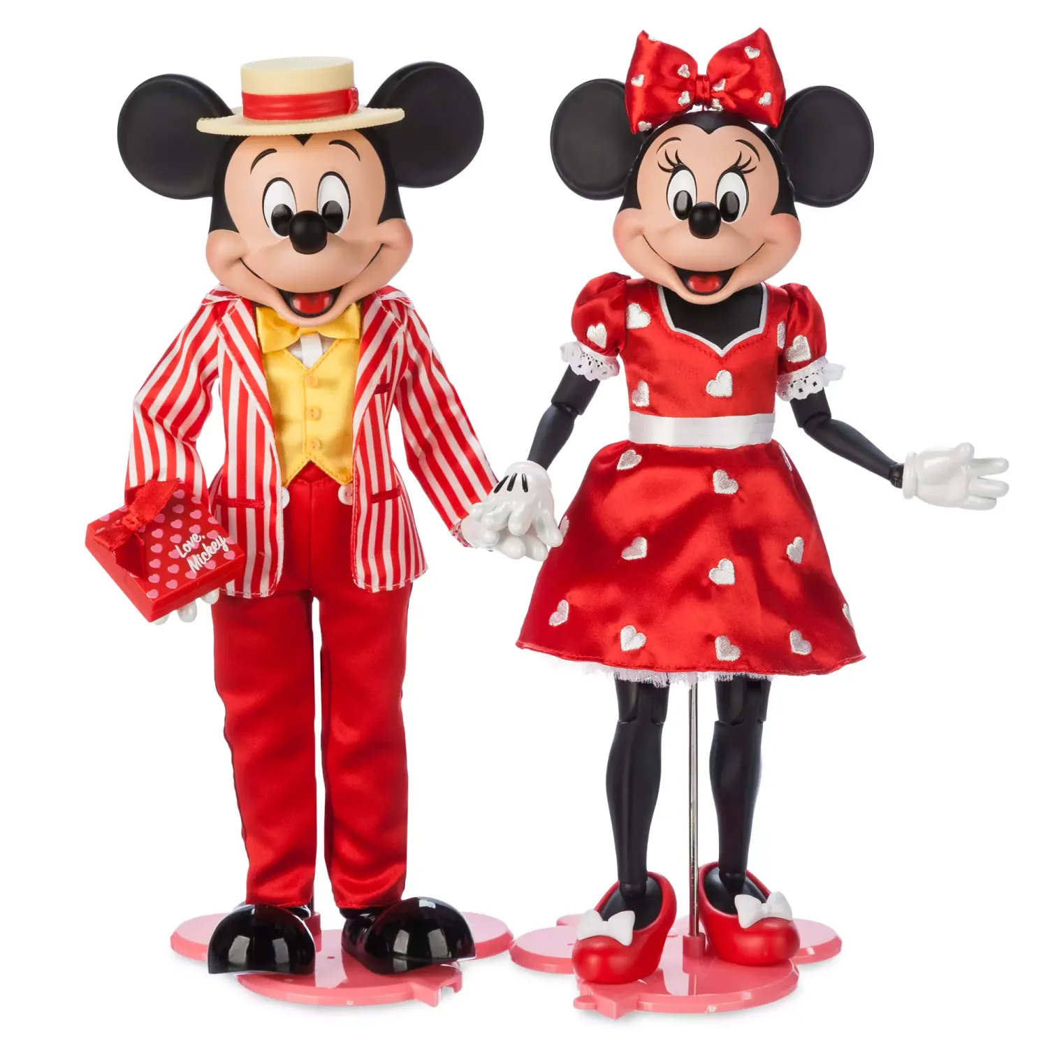Mickey Mouse and Minnie Mouse Valentine&#39;s Day Limited Edition Doll Set