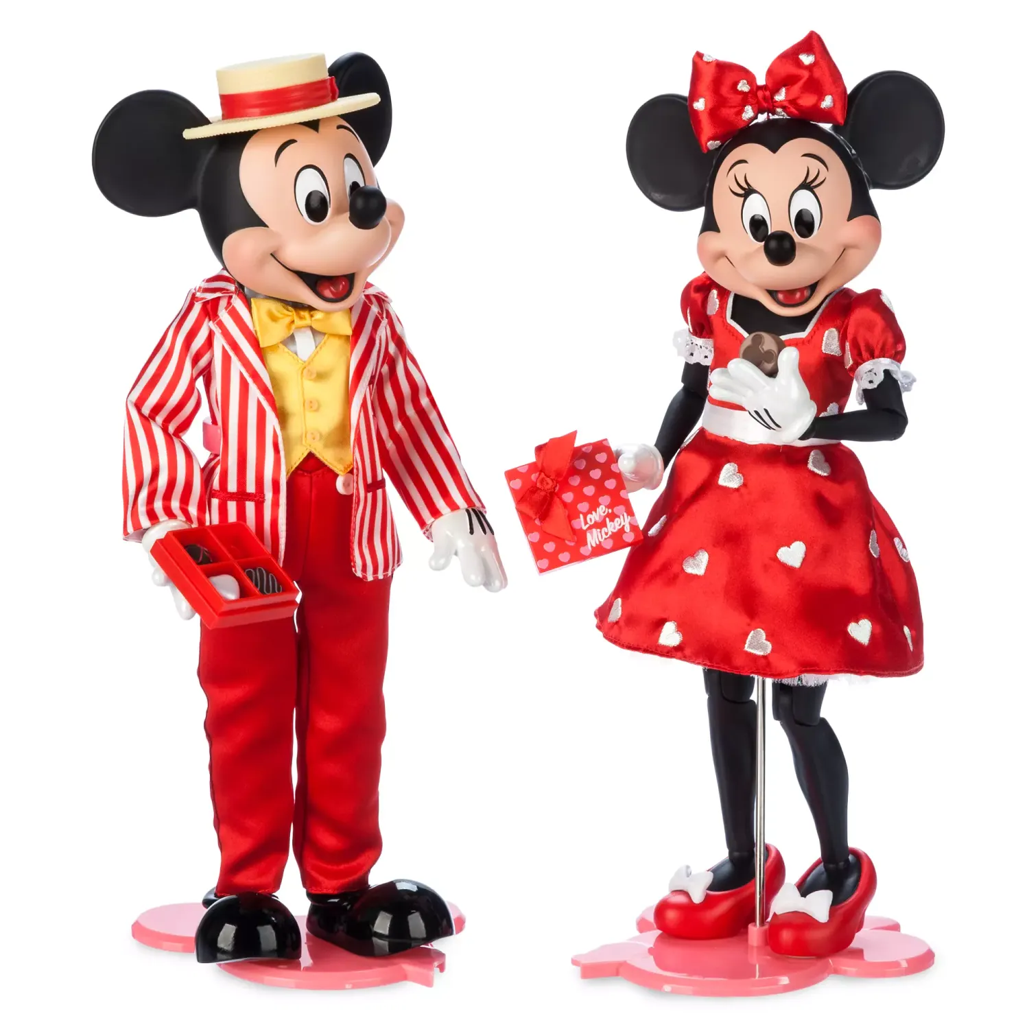 Mickey Mouse and Minnie Mouse Valentine's Day Limited Edition Doll Set