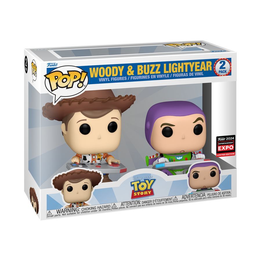 Toy Story - Woody &amp; Buzz Gaming C2E2 2024 US Exclusive Pop! Vinyl 2 Pack
