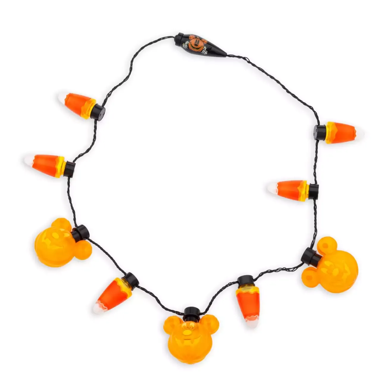 Mickey Mouse Jack-o&#39;-Lantern Halloween Glow Necklace