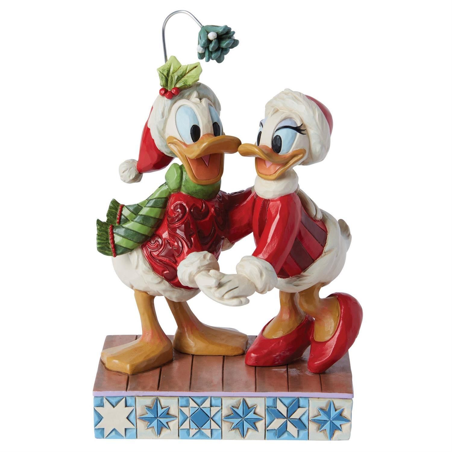 Disney Traditions by Jim Shore - Donald &amp; Daisy Mistletoe  - Merry Mistletoe - 90th Anniversary