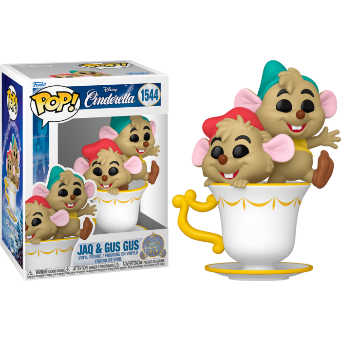 Funko Cinderella (1950): 75th Anniversary - Jaq &amp; Gus Gus in Cup Pop! Vinyl
