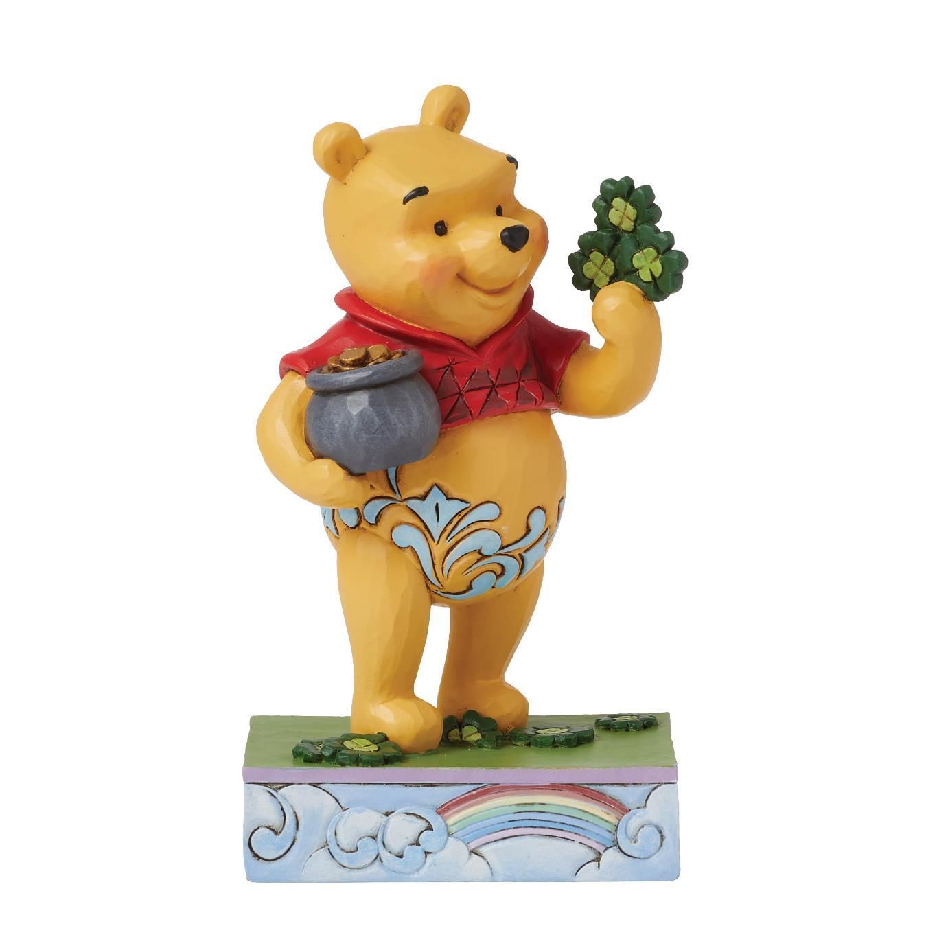 Disney Traditions by Jim Shore -  St Patty&#39;s Pooh With Clovers