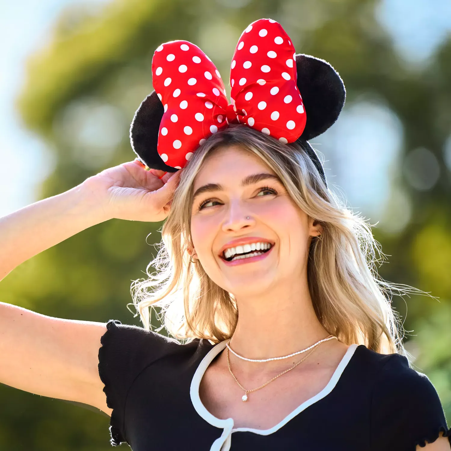 Minnie Mouse Plush Polka Dot Ears Headband