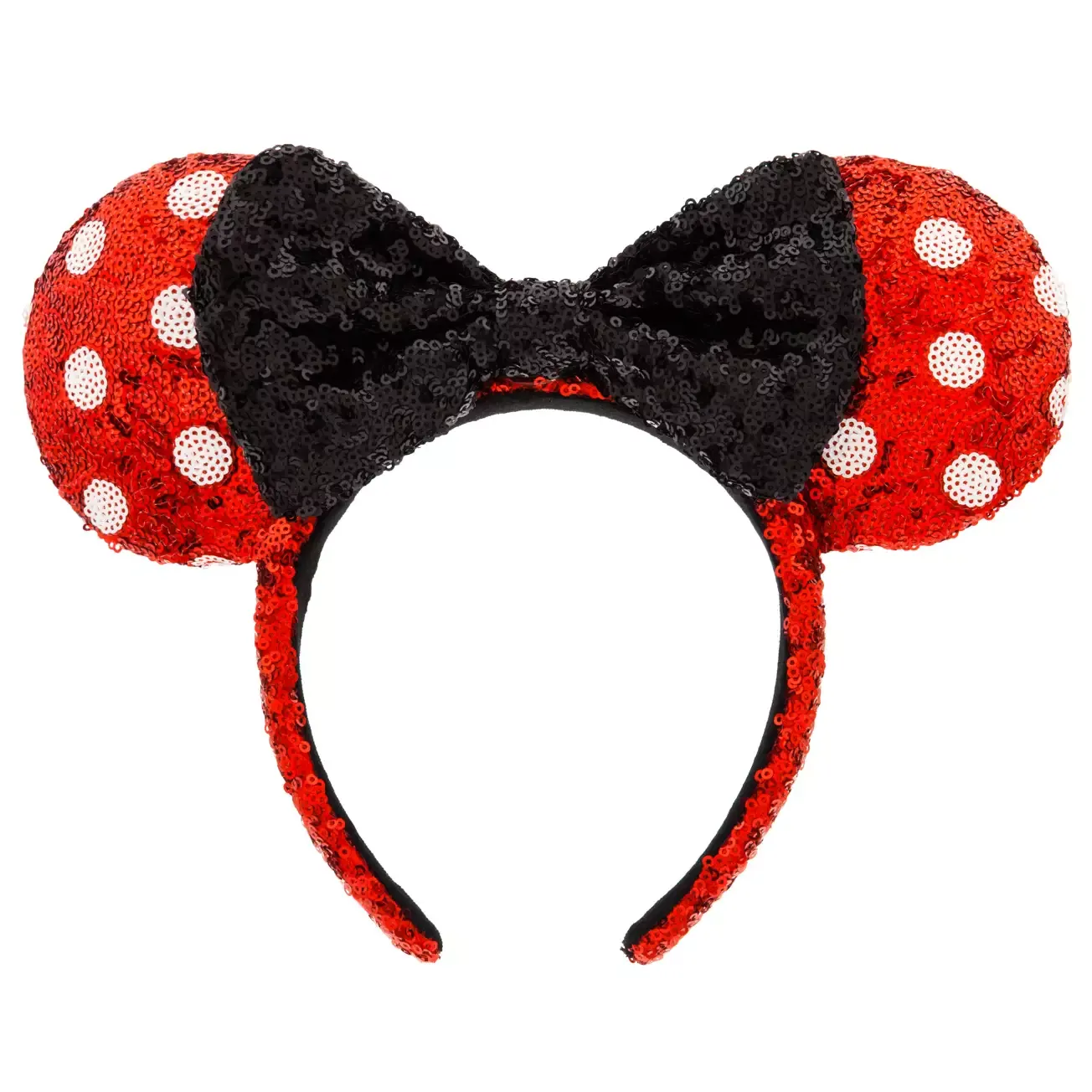 Minnie Mouse Polka Dot Sequined Ears Headband