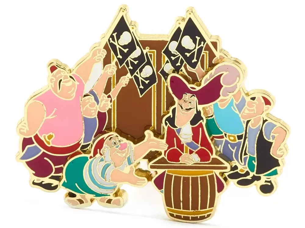 Captain Hook, Mr Smee and Pirates Pin