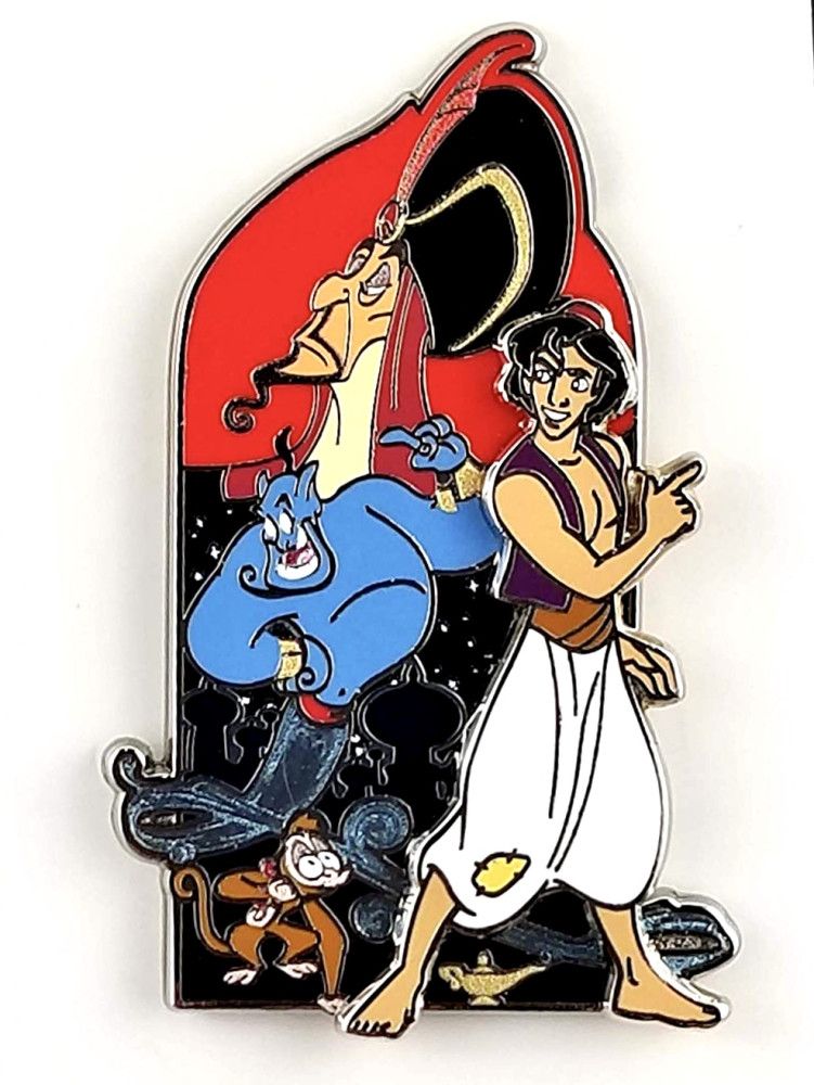 Aladdin, Abu, Genie and Jafar Pin