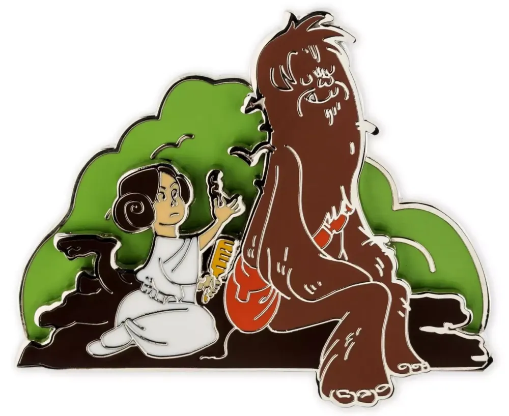 Princess Leia and Chewbacca Pin