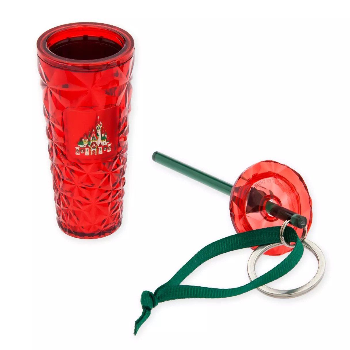 Disney Fantasyland Starbucks Bling Tumbler Ornament Keychain