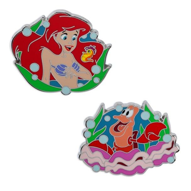 Ariel and Sebastian Pin Set