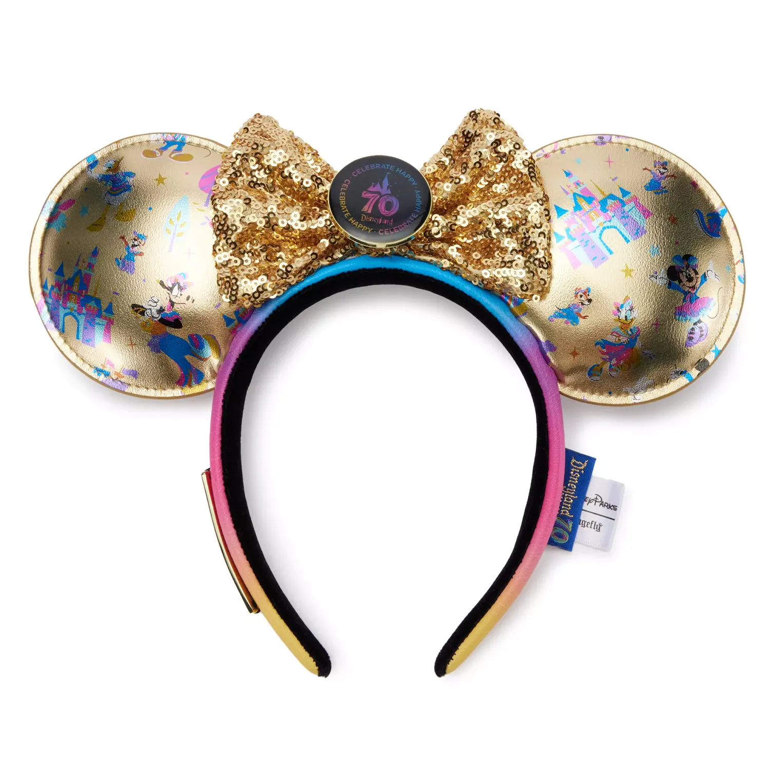 Disneyland 70th Anniversary Mickey Mouse and Friends Loungefly Ear Headband