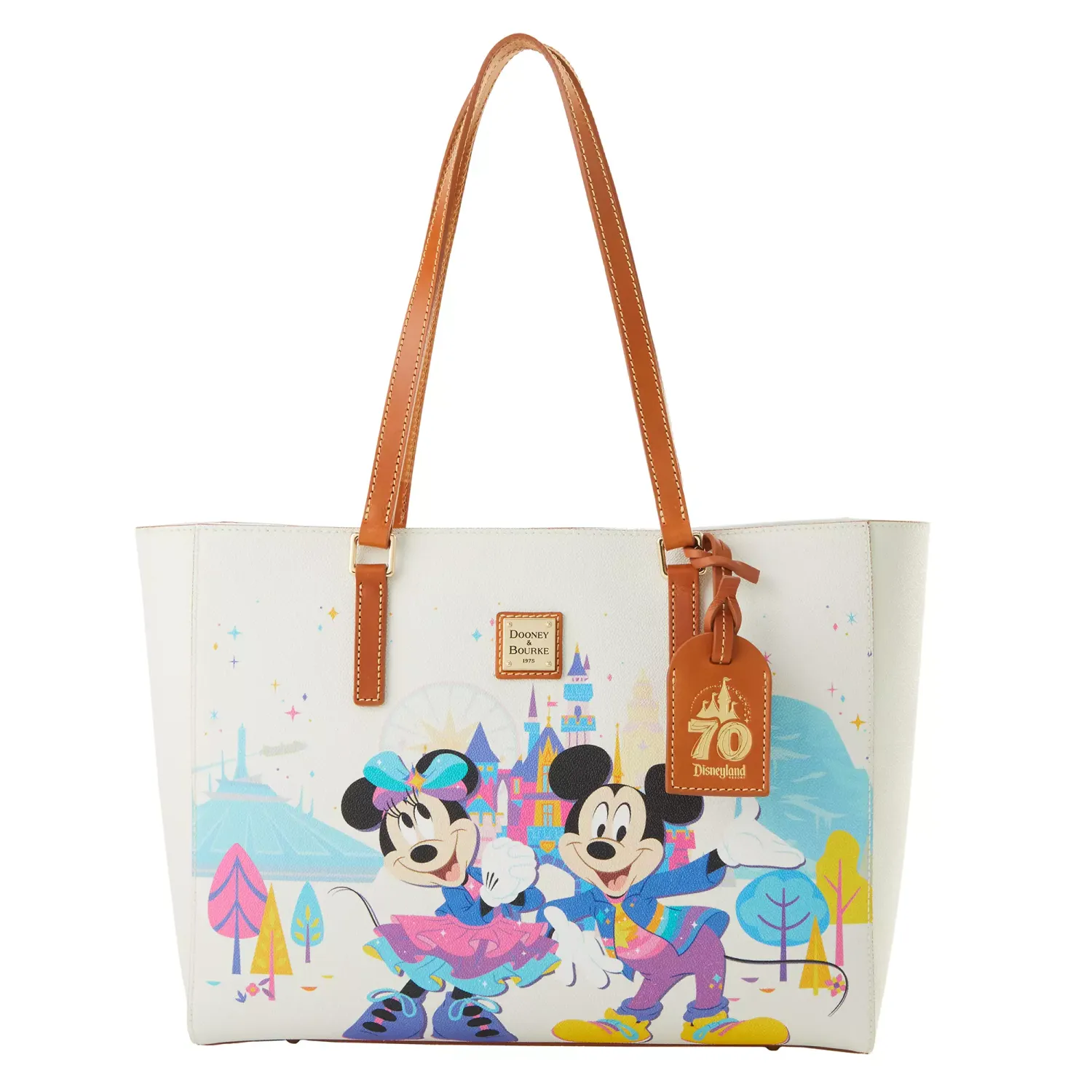 Disneyland 70th Anniversary - Mickey Mouse and Friends Dooney &amp; Bourke Tote Bag