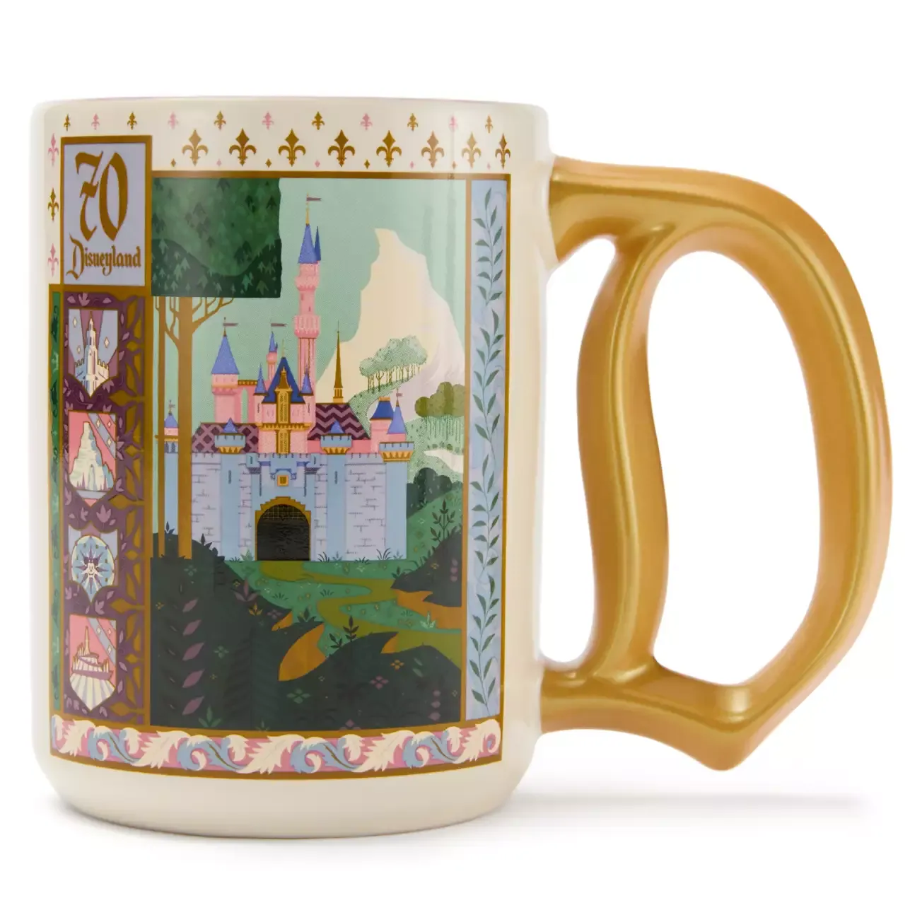 Disneyland 70th Anniversary Sleeping Beauty Castle Mug