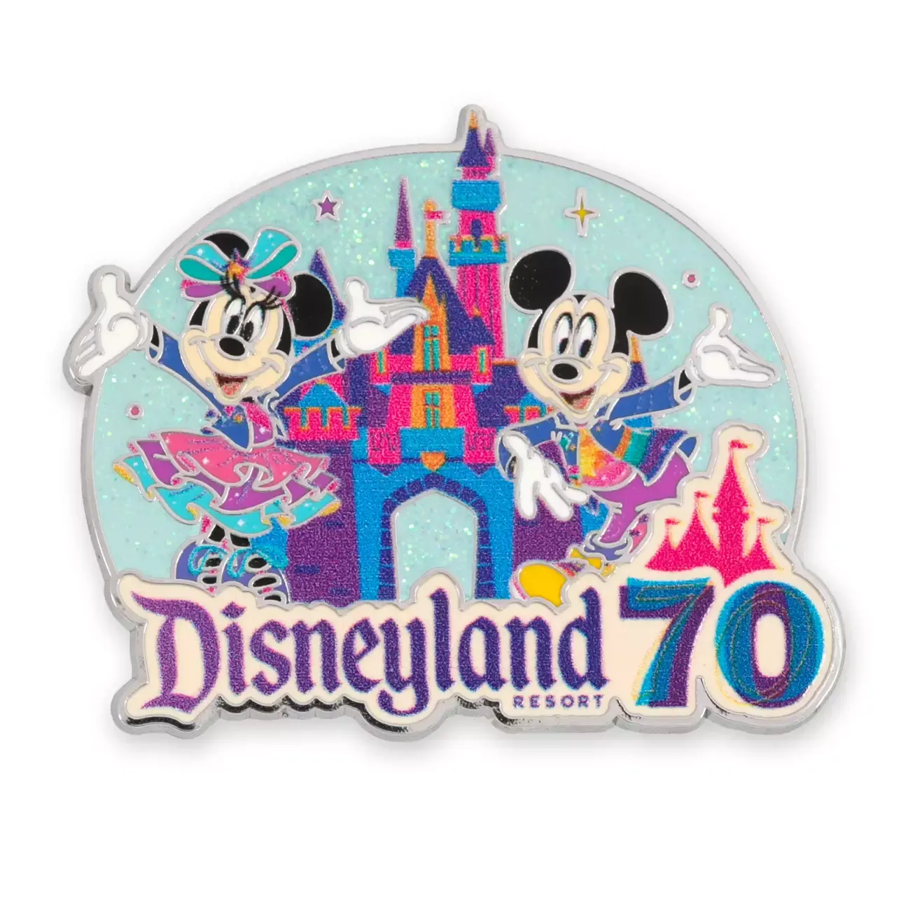 Disneyland 70th Anniversary - Mickey Mouse and Minnie Mouse Pin