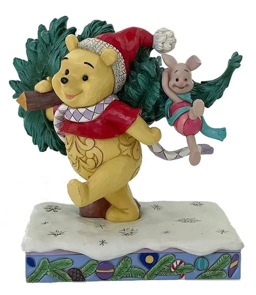 Disney Traditions by Jim Shore - Pooh with Christmas Tree - A Tree For Two