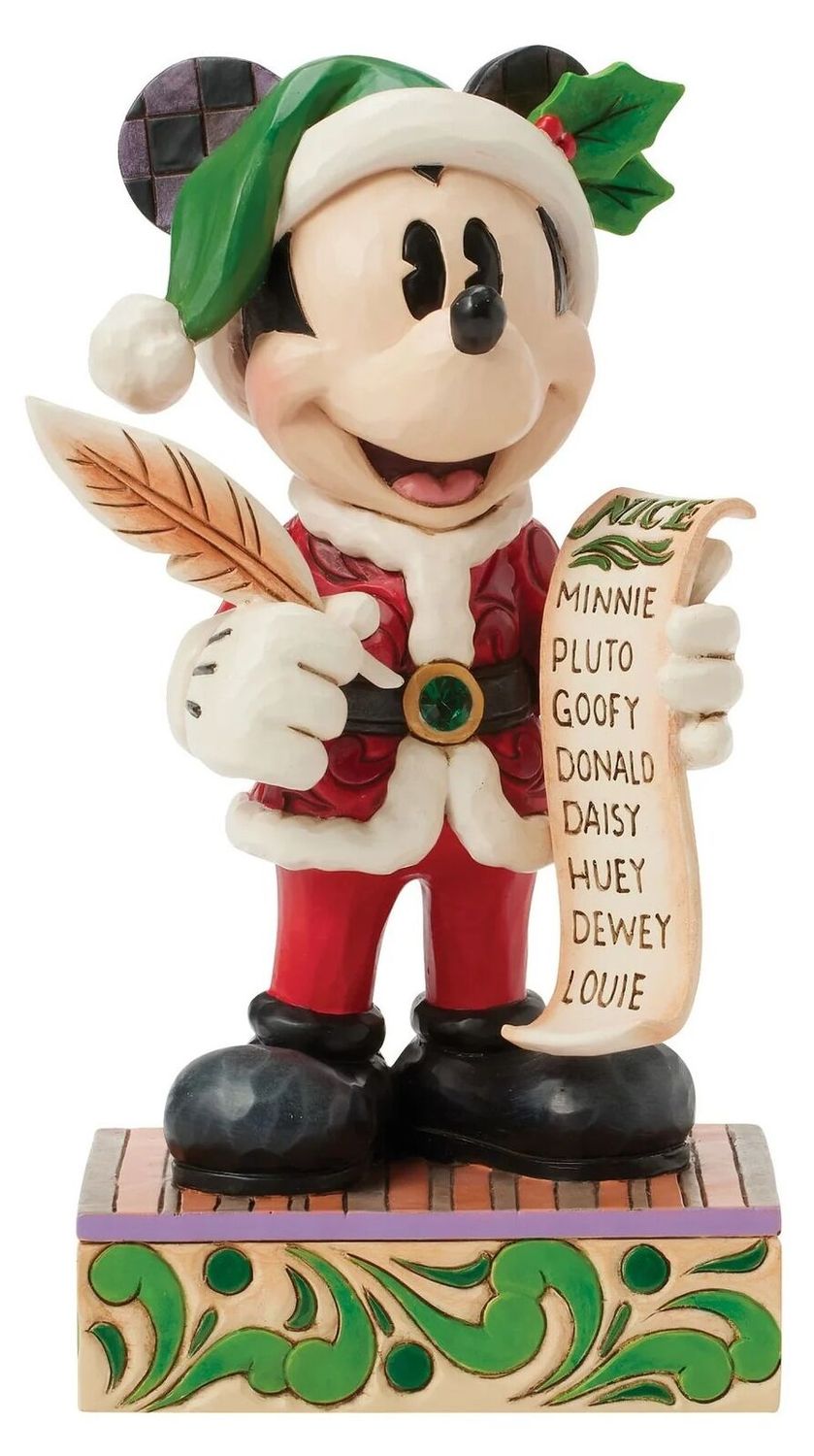 Disney Traditions by Jim Shore - Santa Mickey with List - Twenty Years Of Magic